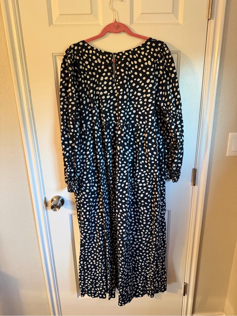 Who What Wear Black and White Dot Dress - Picture 3 of 4